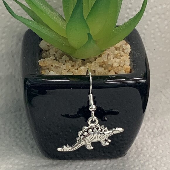 Dinosaur Earring, Dinosaur Lover, Dinosaur Jewelry, Gift Idea, - Picture 3 of 9